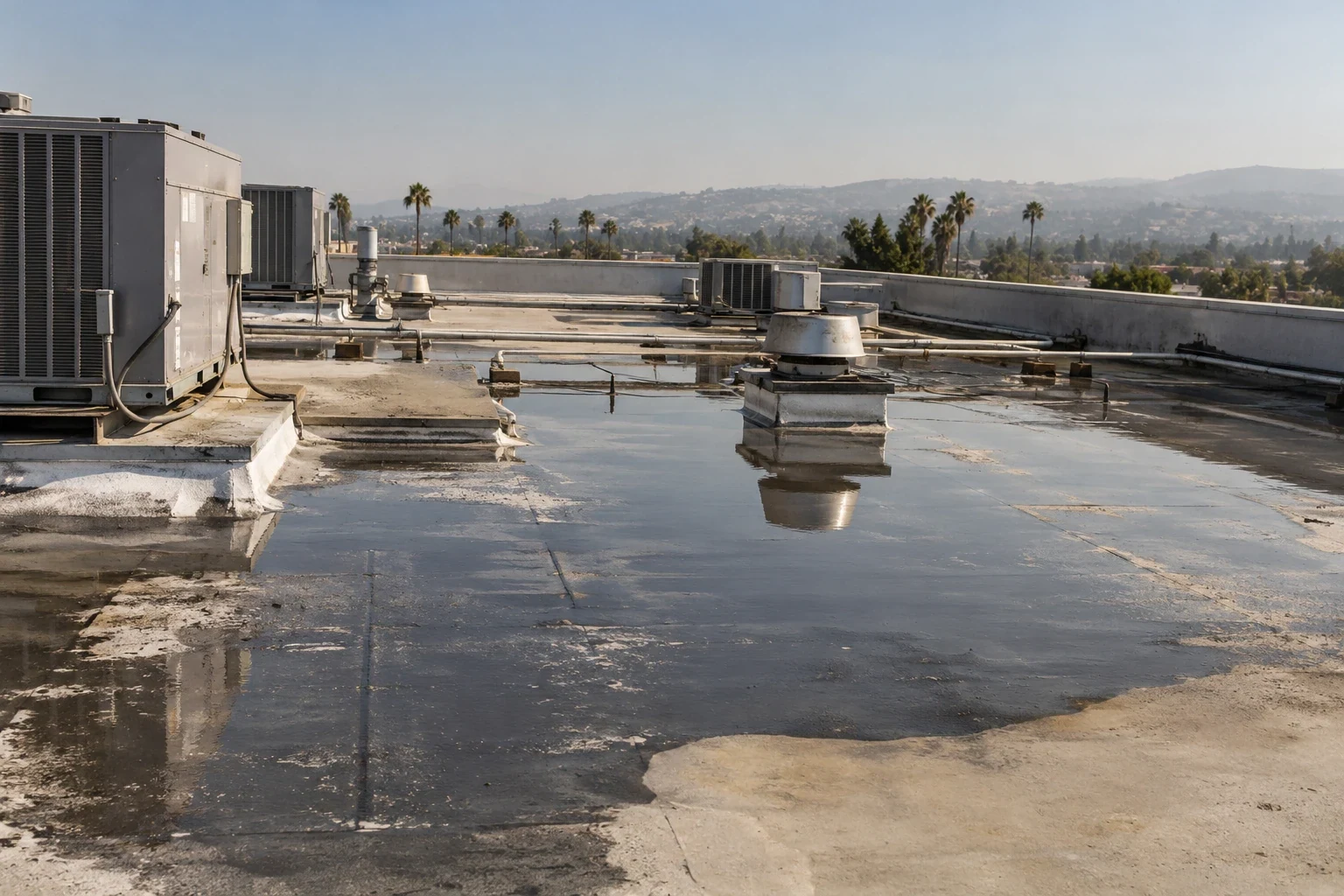 Ponding Water Roof Repair in Rialto, CA Ponding Water Roof Repair in Rialto, CA